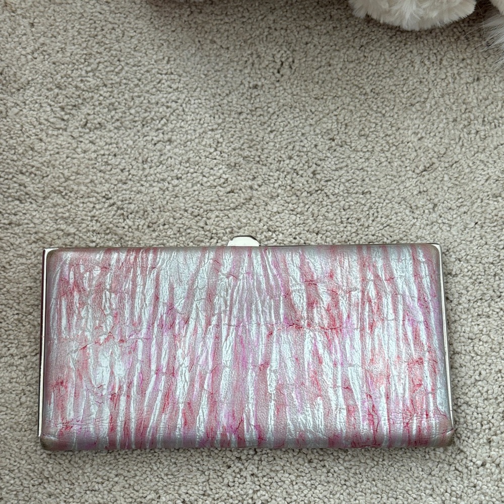 Lodis Elegant Pink and Silver Women's Clutch